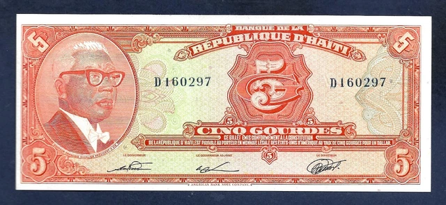 (DN) Haiti 5 Gourdes 1980 L. 1979 P-232 UNC