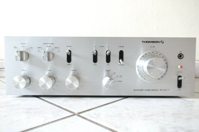 Ampli Vintage Thomson PA 3045T Avec Tuner, Son Stéréo Qui Déchire !