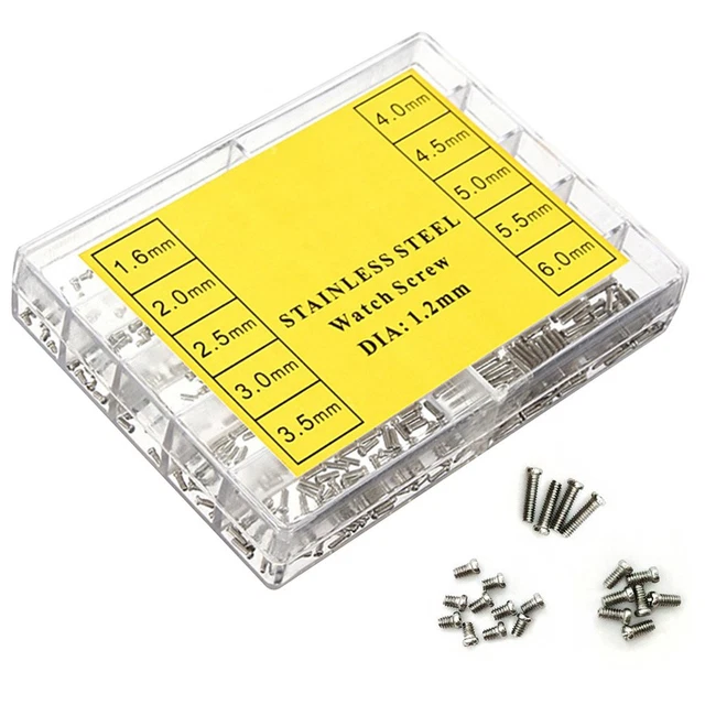 Kit De 50 Vis Pour Bracelet De Montre - 10 Tailles Différentes - Pour Réparation Et Ajustement - Neuf
