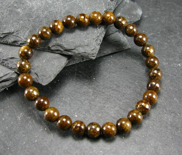Bracelet Perles épidote Naturel 8mm - Fait Main Sur Mesure - Vert Foncé - Élastique Sans Fermoir - Unisexe
