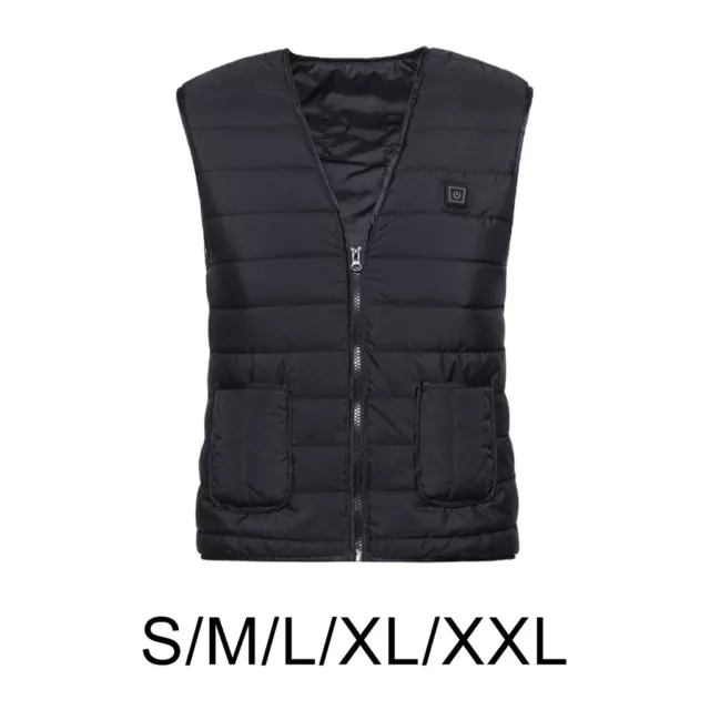Black Heated Jacket Heat Vest for Men - Soft Shell USB Charging Windproof Waterp