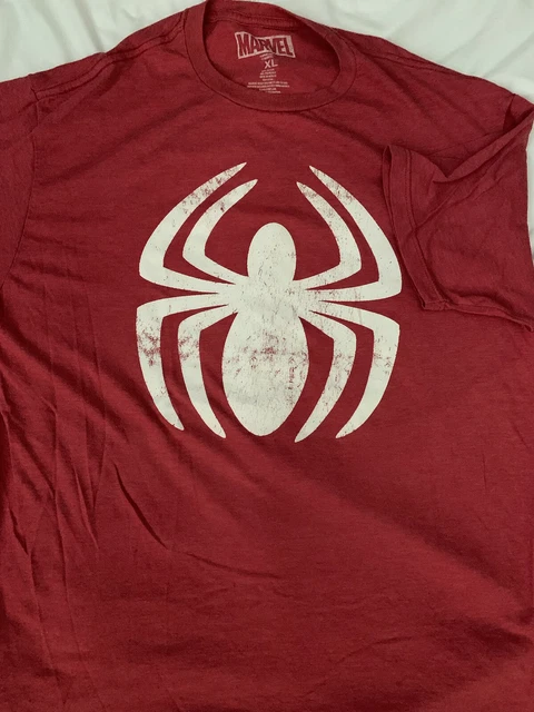 marvel spiderman t-shirt mens XL red