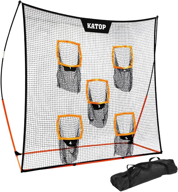 Portable Football Training Net,7X7Ft Knotless Net for Improving QB Throwing Accu