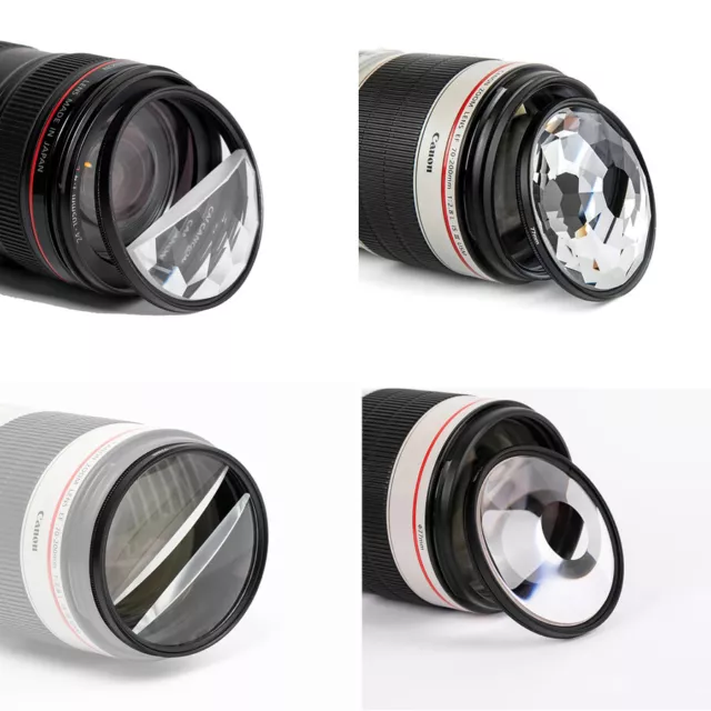 Special Filter Kaleidoscope FX Split Diopter Effects camera Lens Prism filters