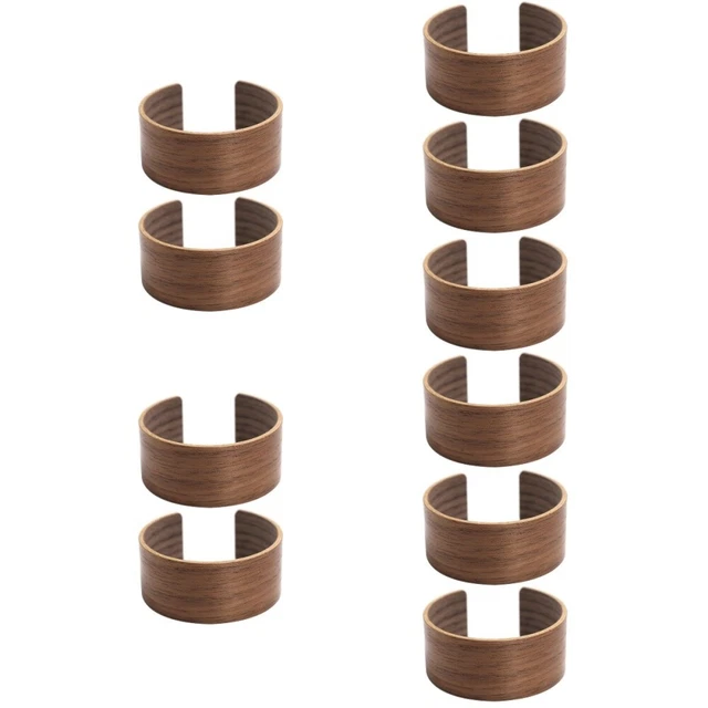 10 piezas taza de café soporte de taza de madera de nogal taza de madera antideslizante