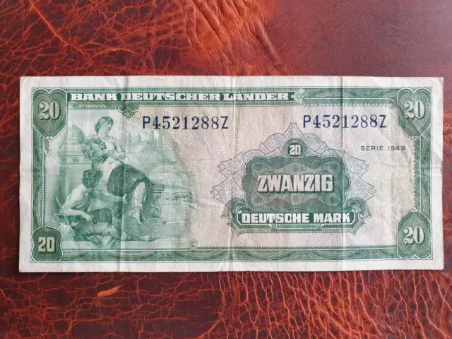 Germany 20 mark 1949 banknote