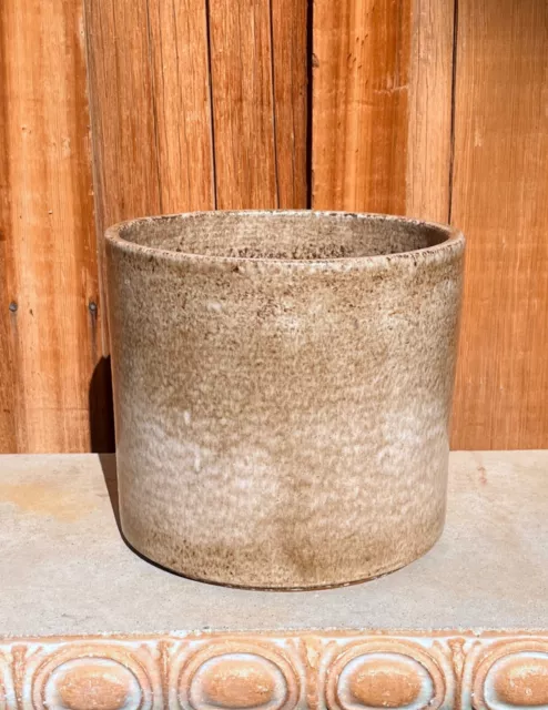 Large GAINEY Ceramics California Pottery AC-10 Brown Planter Cylinder Pot MCM