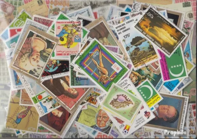 Briefmarken Komoren 500 verschiedene Marken