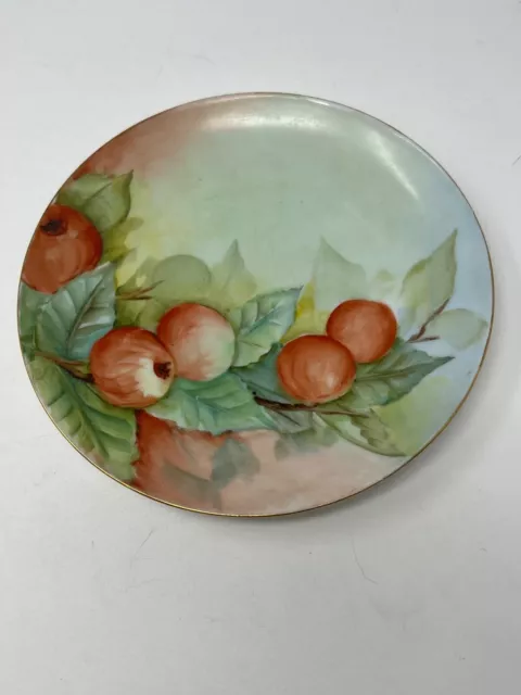 Antique MZ Austria  Dessert Plate Berries hand painted by Koch