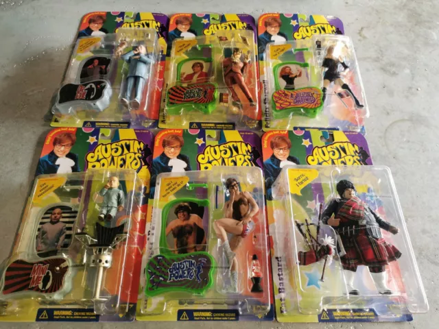 MCFARLANE TOYS 1999 Austin Powers Action Figures (SET OF 6) *BRAND NEW*