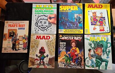 Lot Of Vintage Mad Cracked Magazine, Mixed Lot Of Mad Magazine