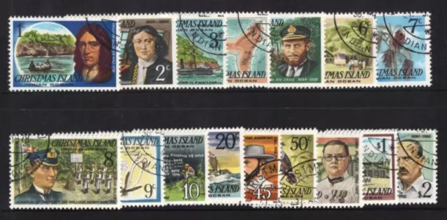 1977 Christmas Island Visitors Stamps Set of 16 SG 67/82 FU