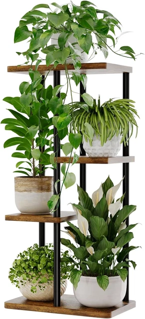Supporto per piante per vasi da fiori a 2 ripiani per interni ed esterni a più ripiani per piante da appartamento Mensola angolare per patio, balcone, casa, giardino 68,6 cm (bronzo