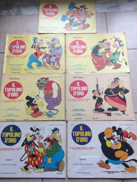 Il Topolino d'oro Mondadori Blocco di 7 volumi + Le Grandi Storie n.8