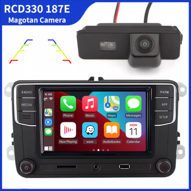 Noname RCD330 Plus CarPlay Android Auto Car Radio Camera set For VW Golf Tiguan