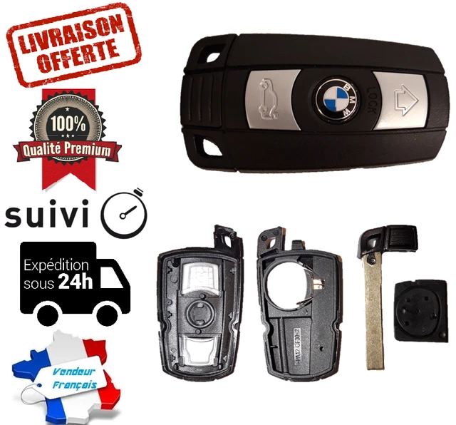 COQUE CLÉ BOITIER 3 Bouton BMW E81 E82 E87 E88 E90 E91 E92 E93 Neuf EUR 13,90