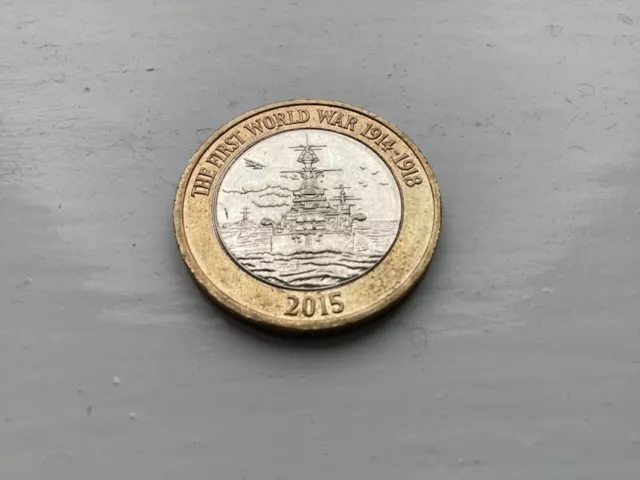 £2 Two pound Coin 2015 The First World War Royal Navy HMS Belfast