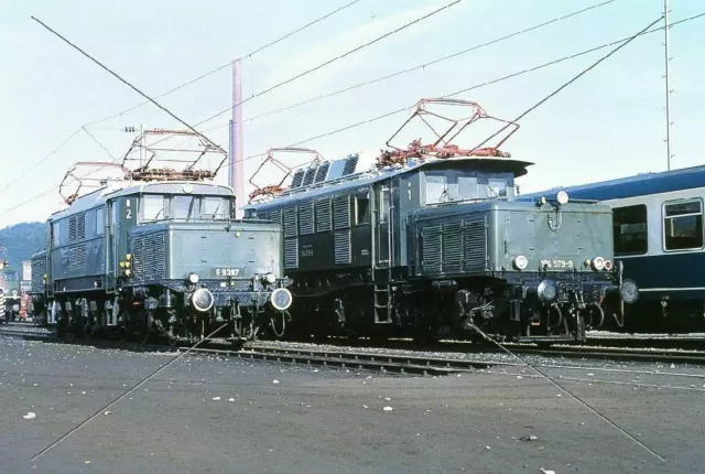 Elektro-Lok-Dia · E93 07 + 194 579 · DB · Bochum-Dahlhausen · 1985