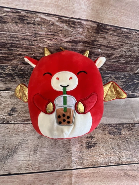 Squishmallows Baiden Red Dragon With Boba - Peluche Originale 30,5 Cm - Jazwares - 5