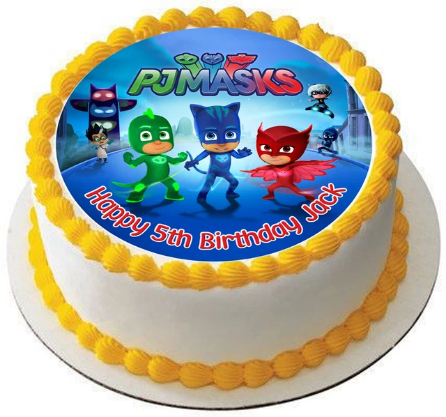PERSONALISED PJ MASKS Cake Topper Edible Icing sugar paper or Wafer