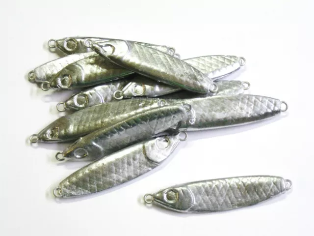 5pcs 2oz Metal 6 Fishing Spoons Treble Hook Fish Jigs Rigged