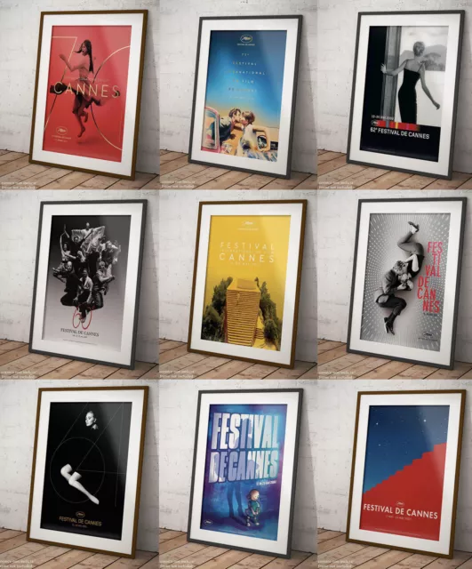 🎥 Film Poster Festival di Cannes Diverse Edizioni Stampa Fine Art di Pregio 🎥