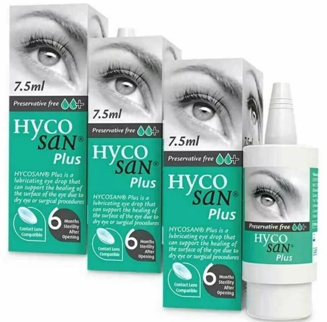 3x Hycosan Plus Empfohlen Von Chirurgen Für Verwendung Post Katarakte & Laser