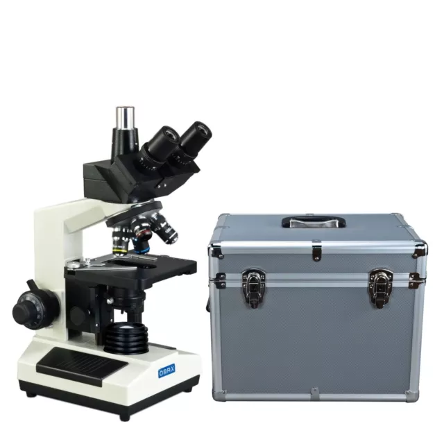 OMAX 40X-2500X Trinocular Biological Compound Microscope with Hard Carrying Case
