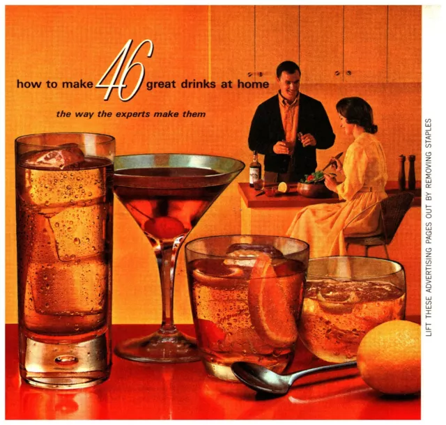 1962 Southern Comfort Vintage Print Ad Multi Page Insert Drink Recipes Mixology