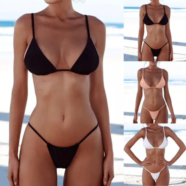 Women's Bandeau Bandage Bikini Set Push-Up Brazilian Swimwear Beachwear Swimsuit