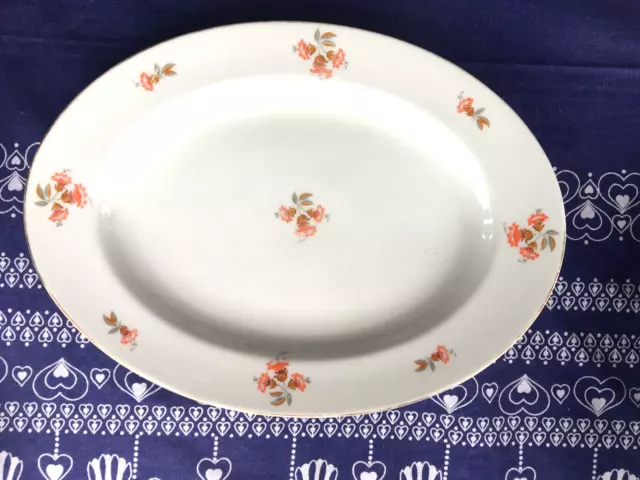 ROSENTHAL 1 wunderschöne alte Art Deco Servierplatte mit Blumen -Dekor 32 cm