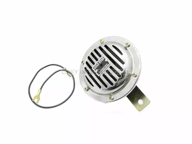 Chrome 12V Horn 4" Compatible With Royal Enfield Bullet