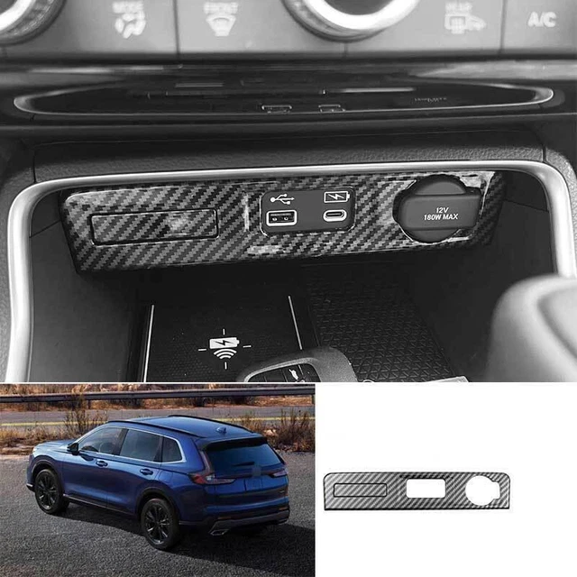 FOR HONDA CRV CRV 20232024 Carbon Fiber Console Cigarette Lighter USB