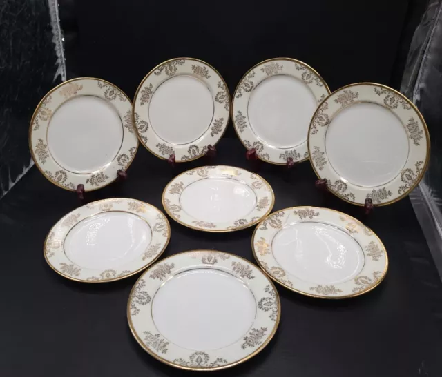 Superior China Bavaria 22K Warranted Gold Rim 6.5" Bread/Side Plates Set Of 8