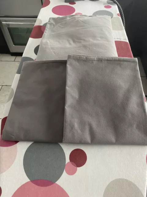 Dunelm Extra Deep Superking Fitted Sheet & 2 Pillowcases Grey