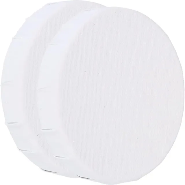 3PCS OVAL ARTEZA Stretched Canvas White Round Canvas Panels for Painting  $21.82 - PicClick AU