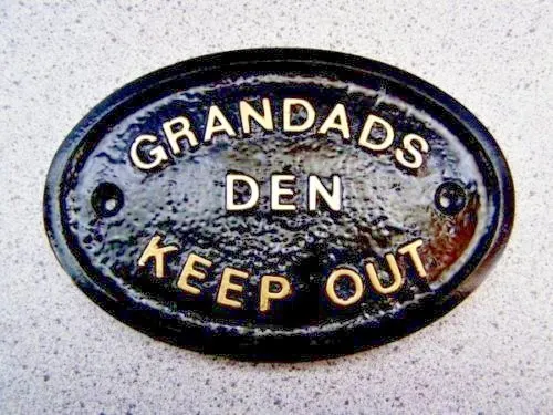 Grandads Salon Tenir Sortie Abri Jardin / Garage Plaque Murale Panneau - Tout