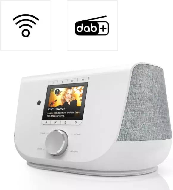Hama DAB+ Digitalradio Internetradio (Smart Radio Mit 2-Wege-Lautsprecher & Hand 2