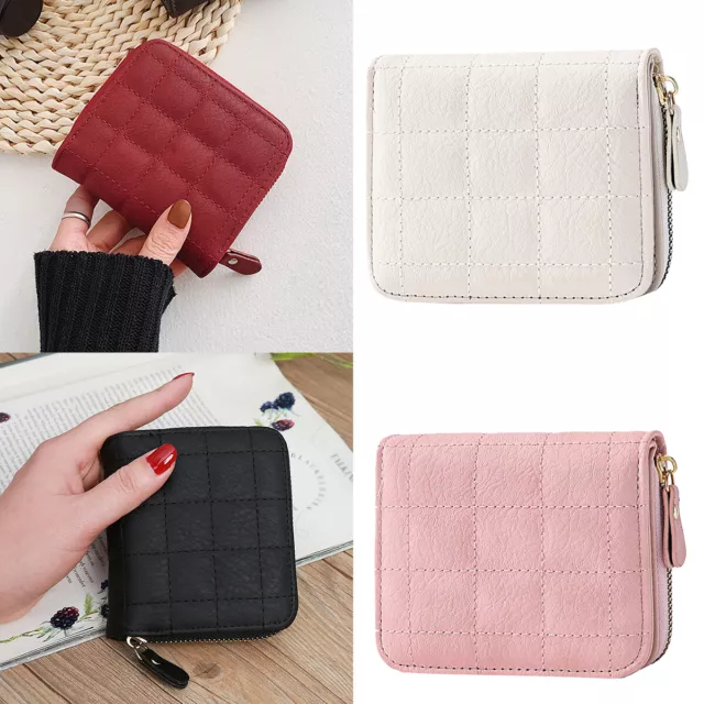 Ladies PU Leather Purse Clutch Small RFID Blocking Purse Credit Card Coin Wallet