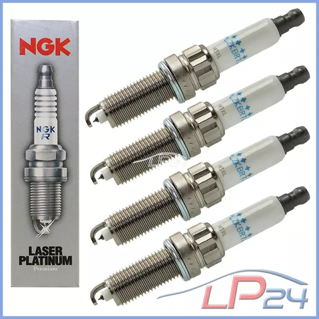 4X Ngk 90223 Bougie D'allumage Plzkbr7B8Dg Electrode Central Platine