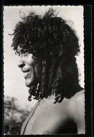 Photo-CPA Äthiopien, Mann avec langen Locken