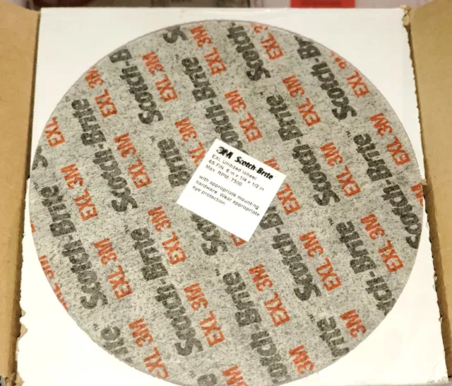 3M Scotch Brite EXL Deburring Wheel 6S Fine Silicon Carbide 6” x 1/4” x 1/2”