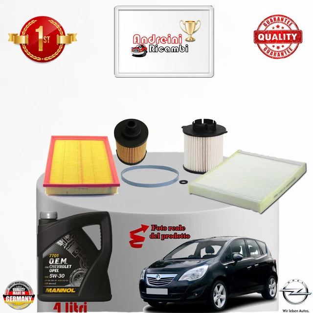 Kit Tagliando Filtri + Olio Opel Corsa D 1.3 CDTi 75CV Dal 2011 - Foto 3
