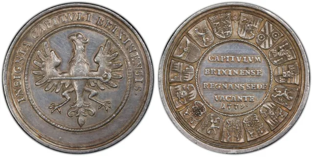 1779, Brixen (Prince-Bishopric). Silver "Sede Vacante" Medal. (43.7gm!) PCGS AU+