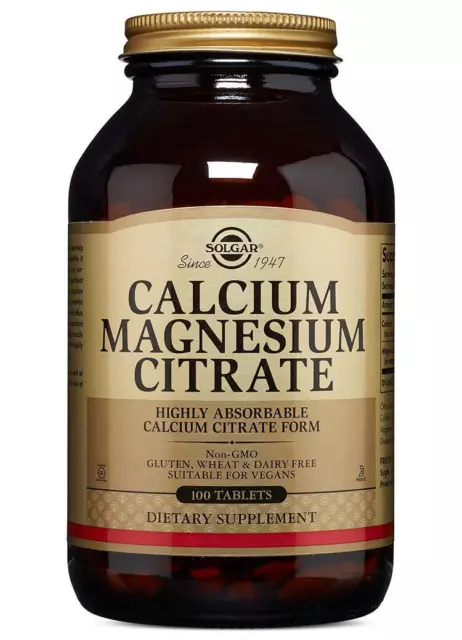 Solgar Calcium Magnesium Citrate Tablets, 100