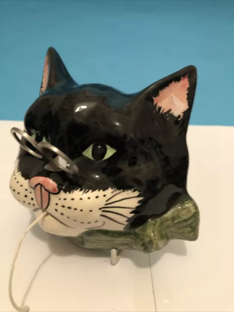 Babbacombe Pottery Black Cat String holder 2