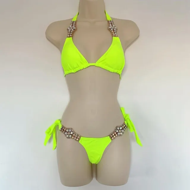 2024 Women Bikini Set Padded Push Up Crop Tops Shorts Swimsuit Swimwear  Bathing