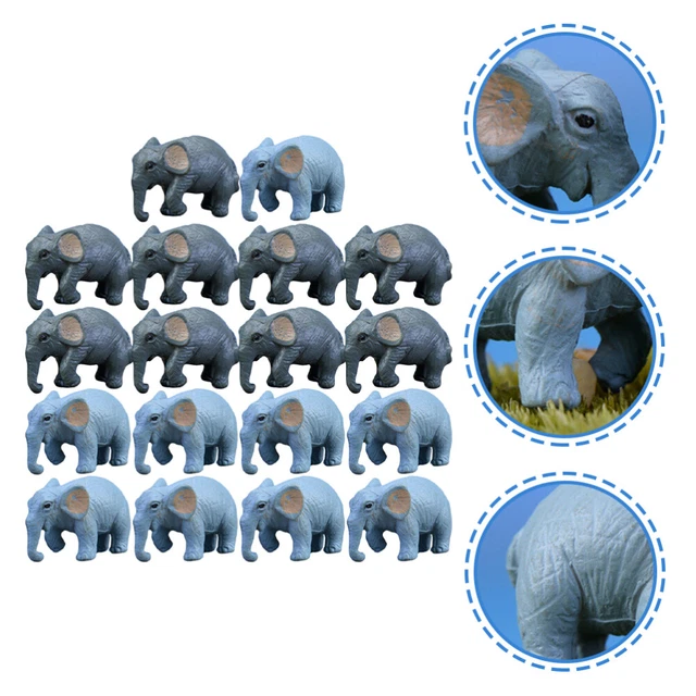 Lot De 6 Figurines éléphants En Résine - Mini Décorations Pour Terrarium, Jardin De Fées, Intérieur