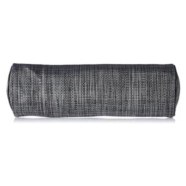 DII Round Modern Plastic and Pet Fabric Cosmetic Bag in Black