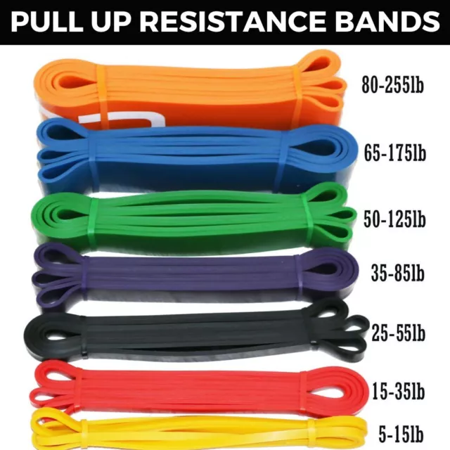 Resistance Bands Exercise Loop Crossfit Strength Weight Training Pull Up Band UK